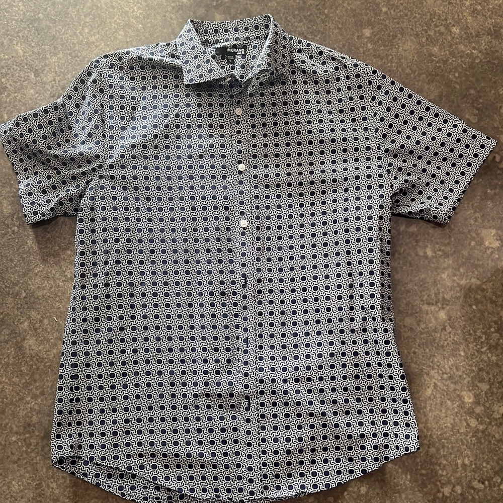 Murano shirt Navy and white large